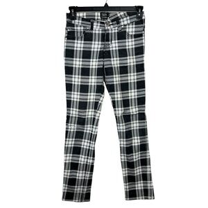 Tripp NYC Plaid Black White Pants
